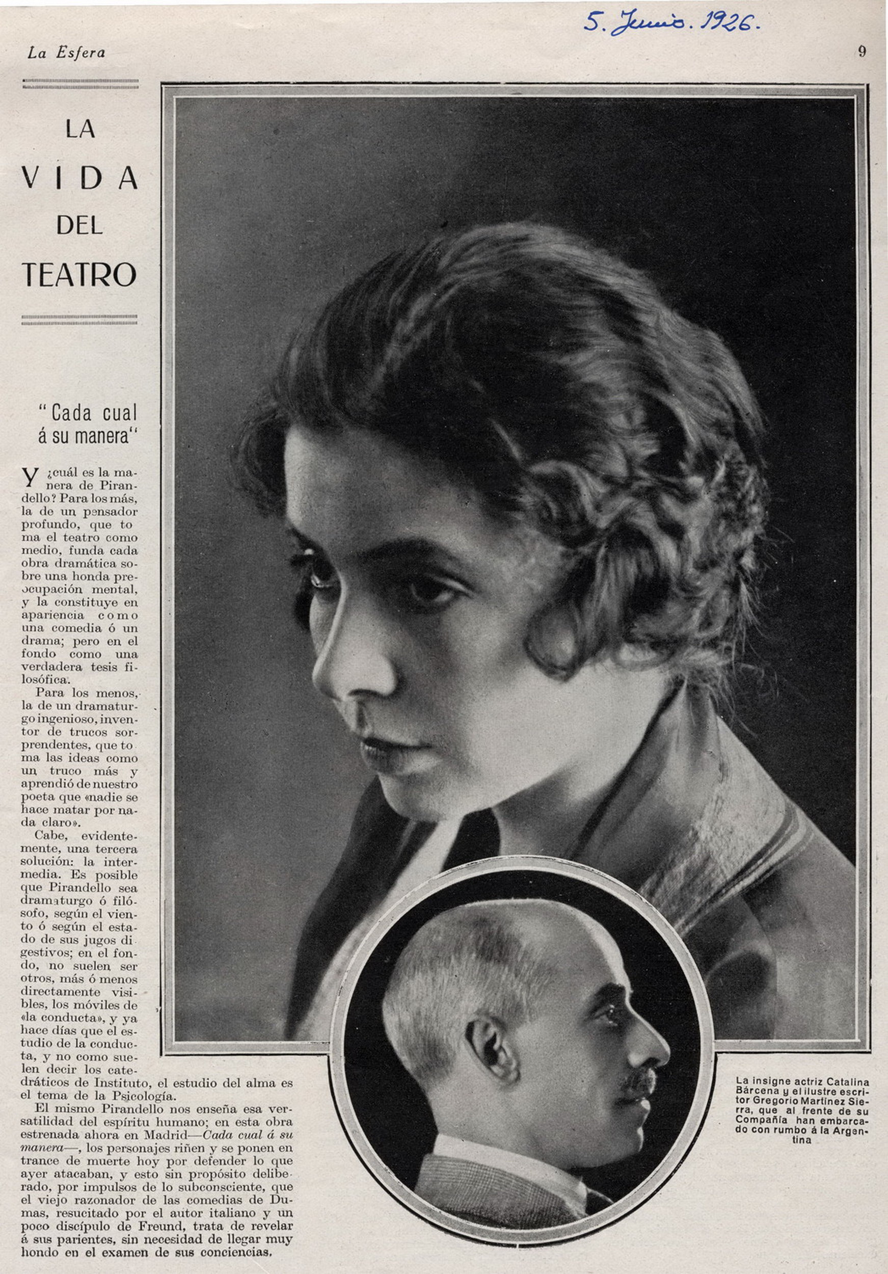 Artículo. Catalina en La Esfera