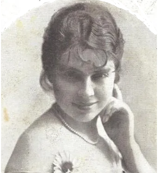 Catalina en una publicidad de PELE,