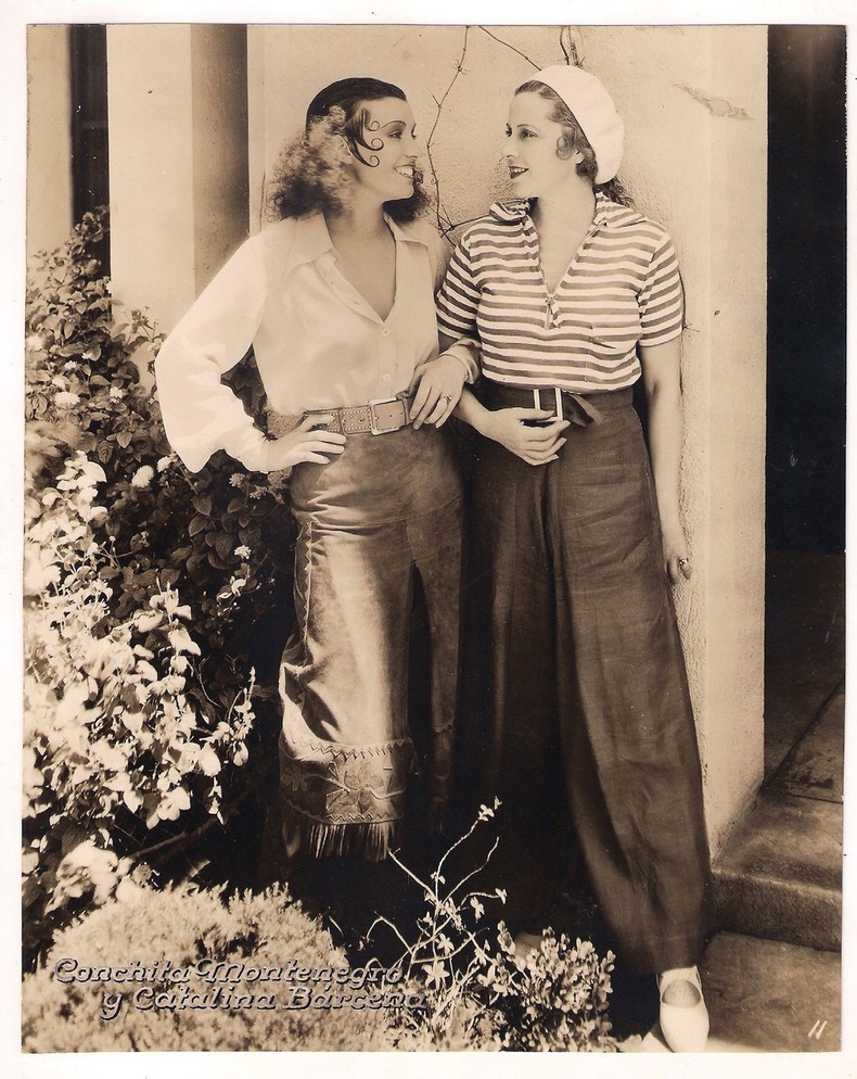 Con Conchita Montenegro en Hollywood, 1932