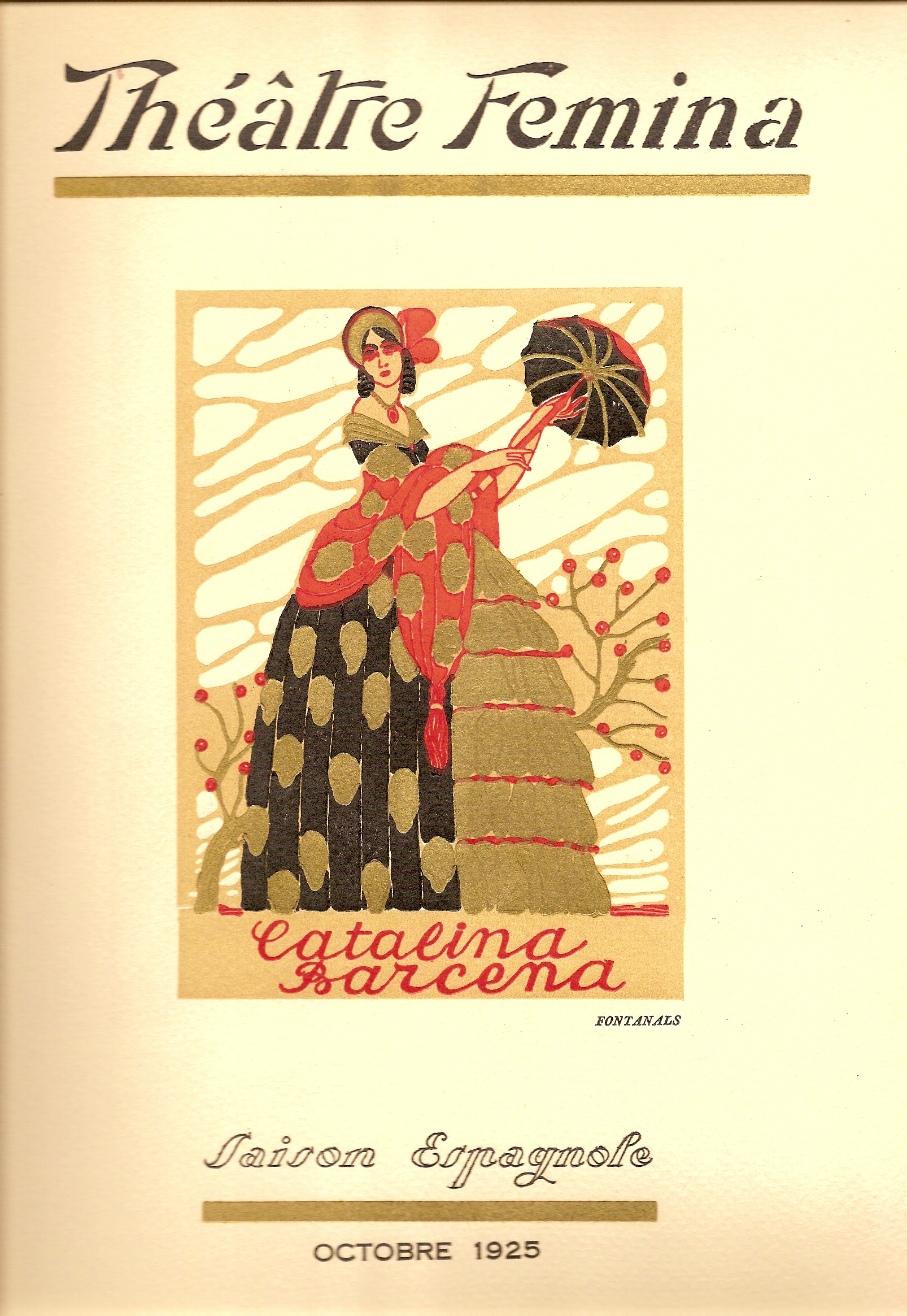 Cartel para el Teatro Fémina, Paris, 1925