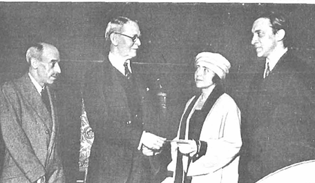 Homenaje de los actores de Nueva York a Catalina, 1927