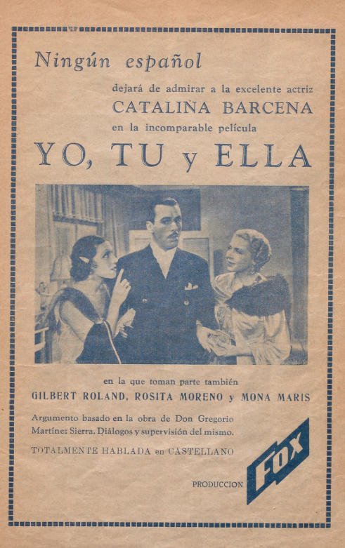 Yo, tú y ella, 1934
