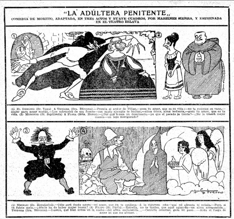 Dibujos La adúltera penitente