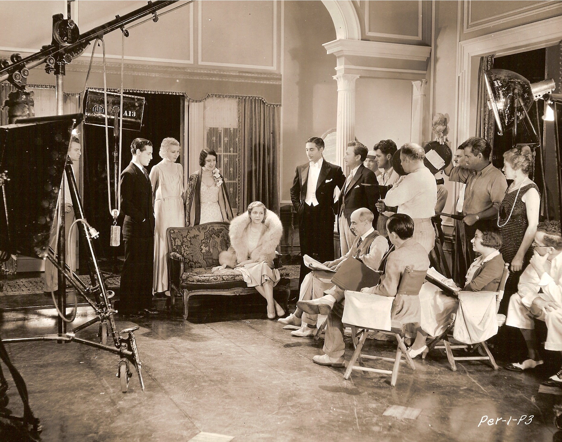 Rodaje de 'Una viuda...' (1933)