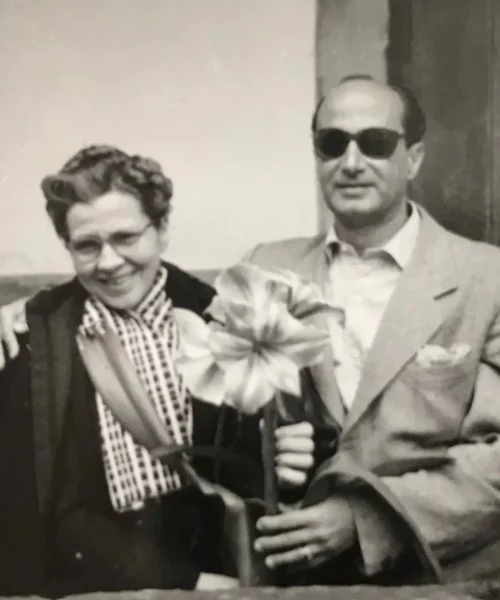 Catalina con Juan Calot, 1952